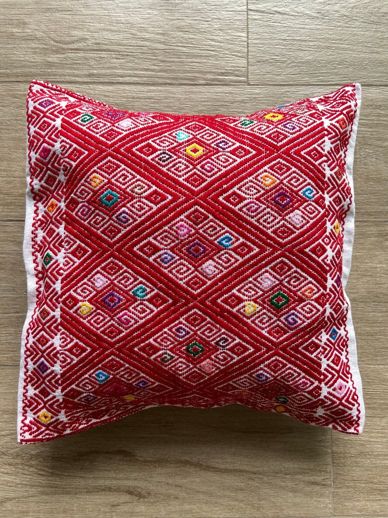 Mexican Pillow Mexican Embroidered Pillow Mexican Pillow Etsy