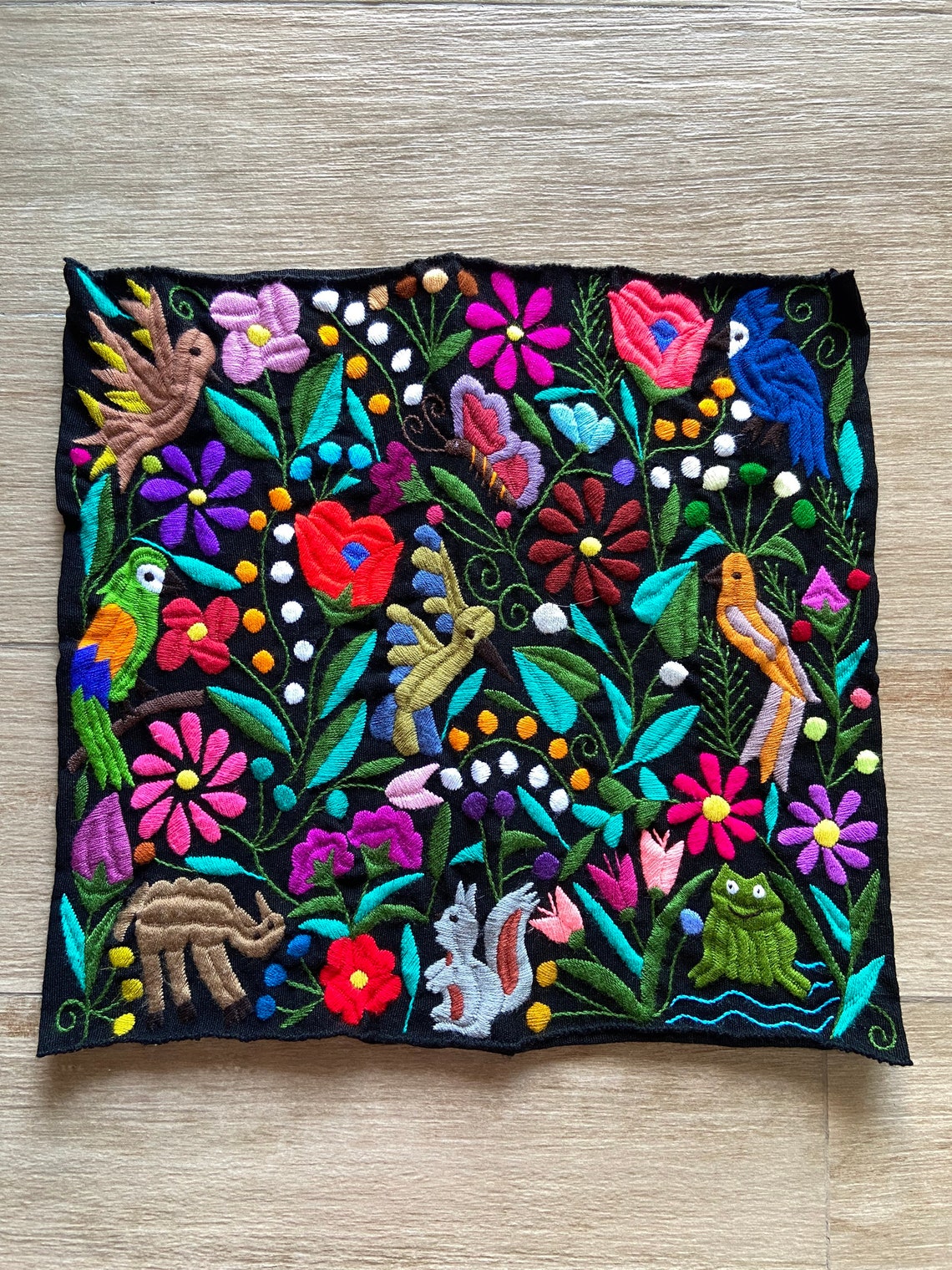 Mexican Pillow Mexican Embroidered Pillow Mexican Decor Etsy