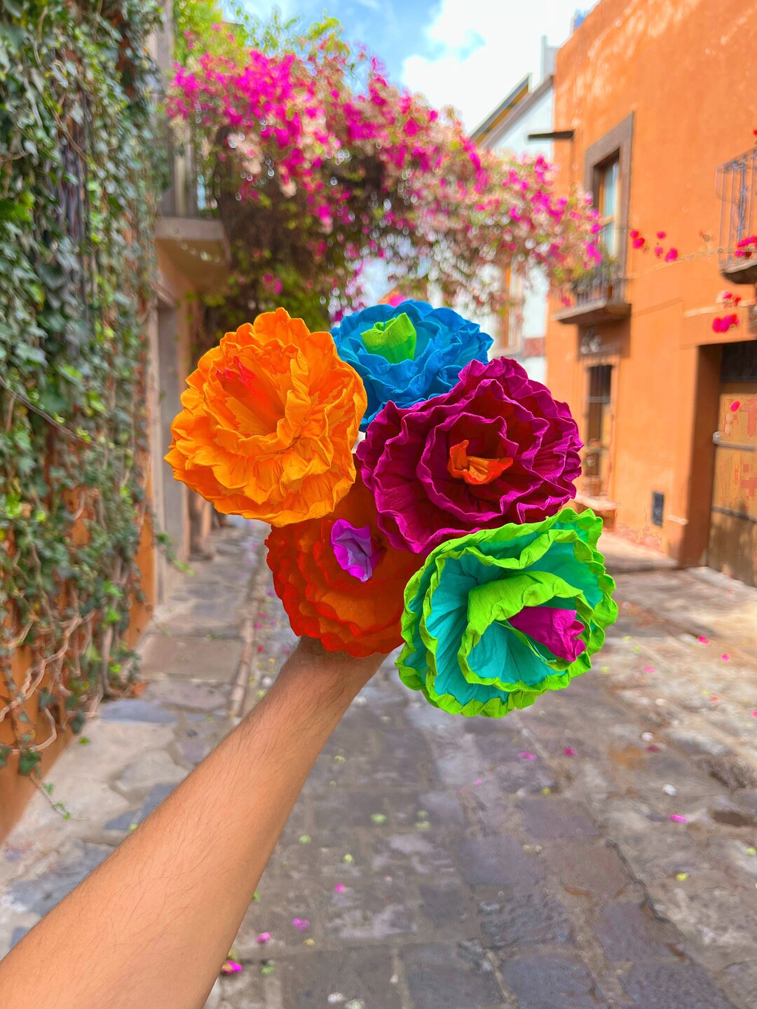 Mexican Paper Flowers, Mexican Tissue Flowers, Mexican Crepe Flowers Etsy
