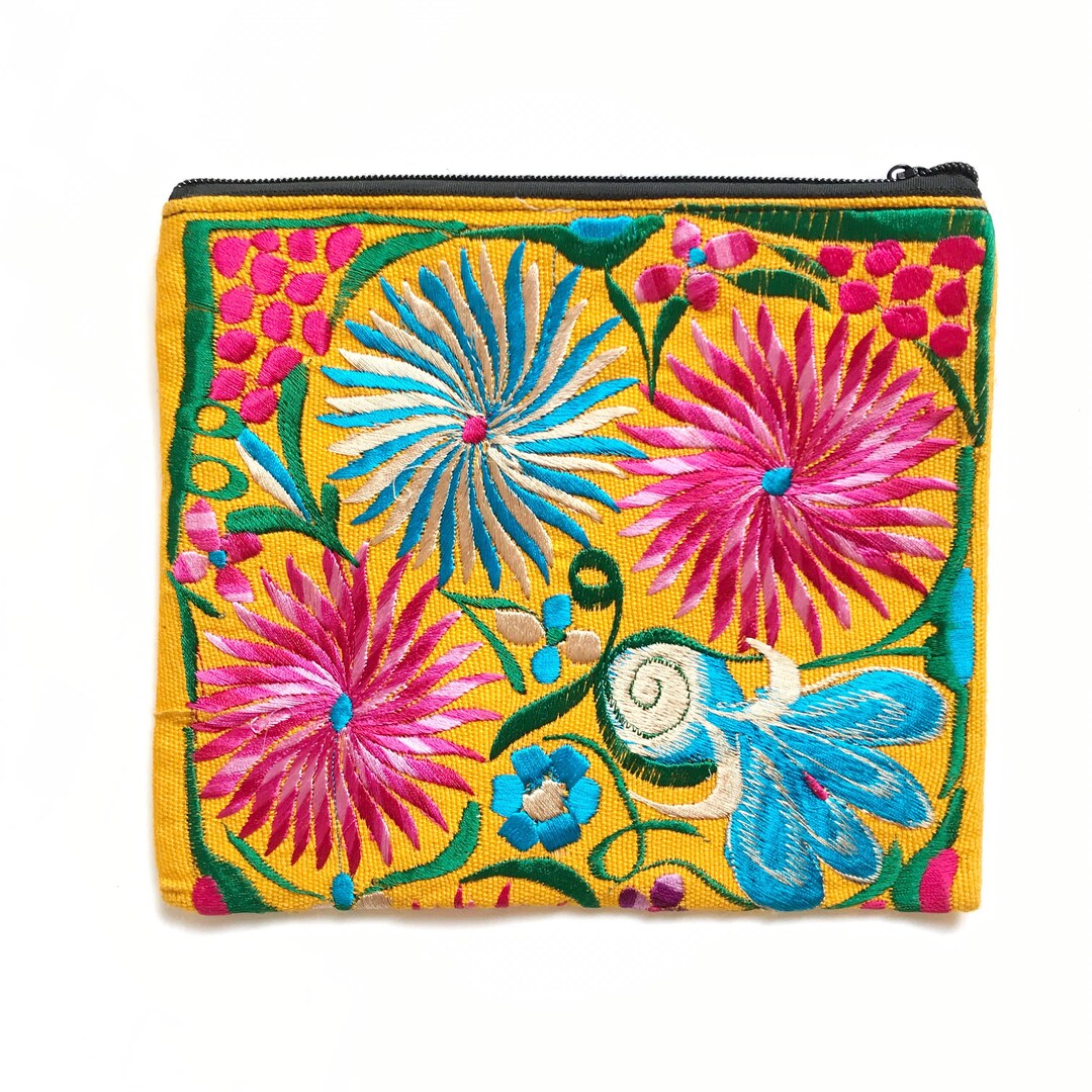 Mexican Embroidered Purse Mexican Embroidered Clutch Etsy