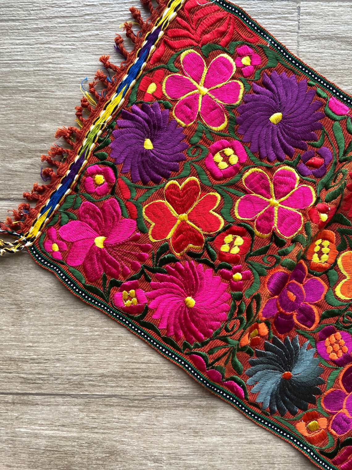 Mexican embroidered placemat woven placemats mexican Etsy