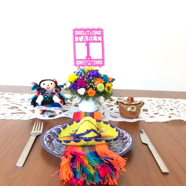 Papel Picado Table Runner, Mexican Table Runner, Fiesta