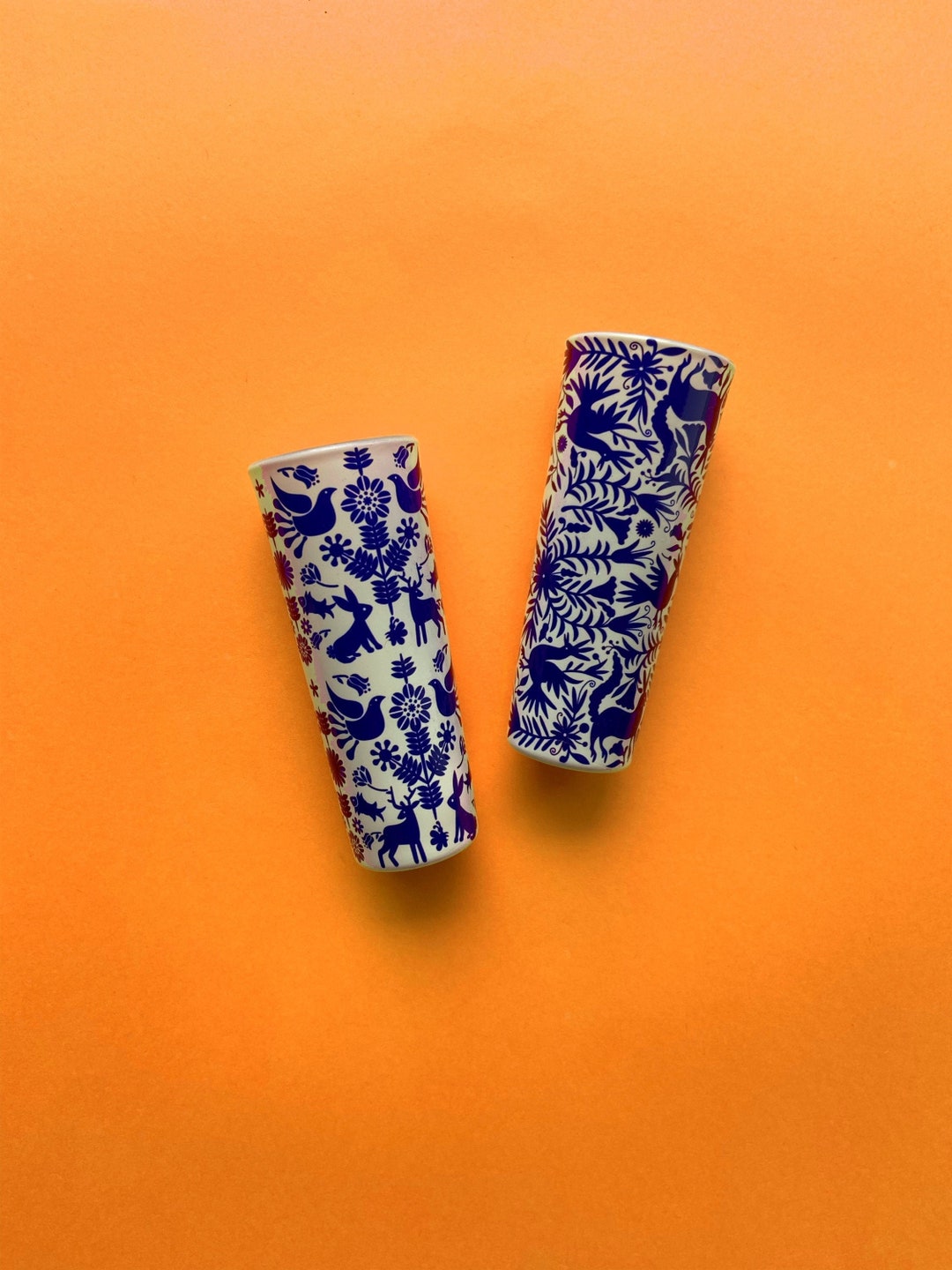 Mexican Shot Glasses, Tequila Glasses, Otomi Print, Set of 2 Etsy
