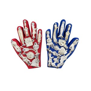 Milagros hand, mexican milagro charms, Mexican folk art