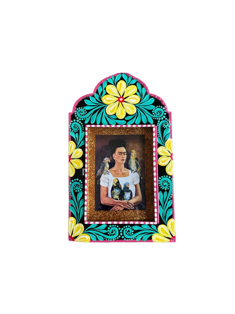 Mexican Tin Nicho Box Mexican Folk Art Frida Wall Decor Etsy