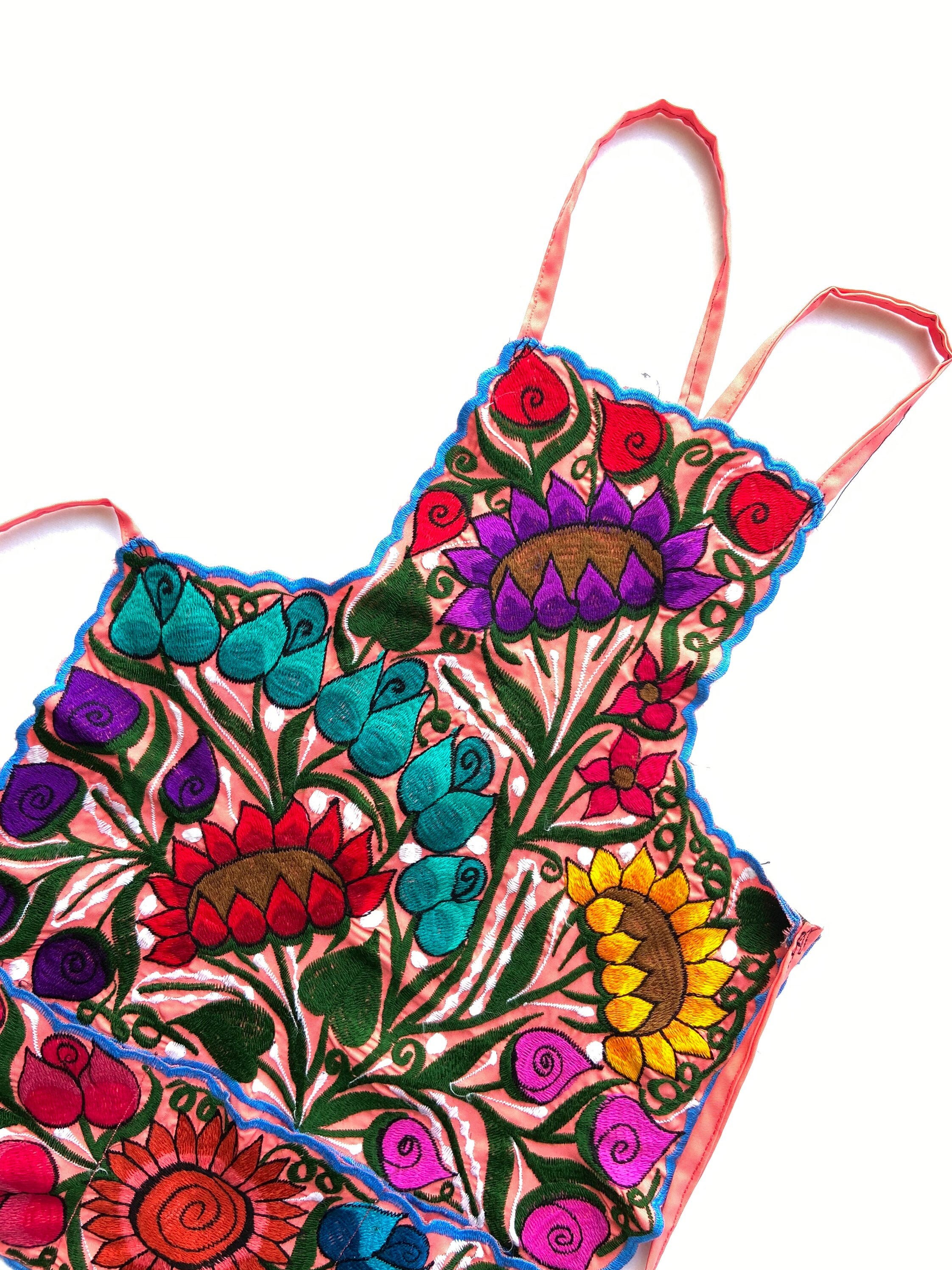 Mexican embroidered apron Mexican apron mandil Etsy