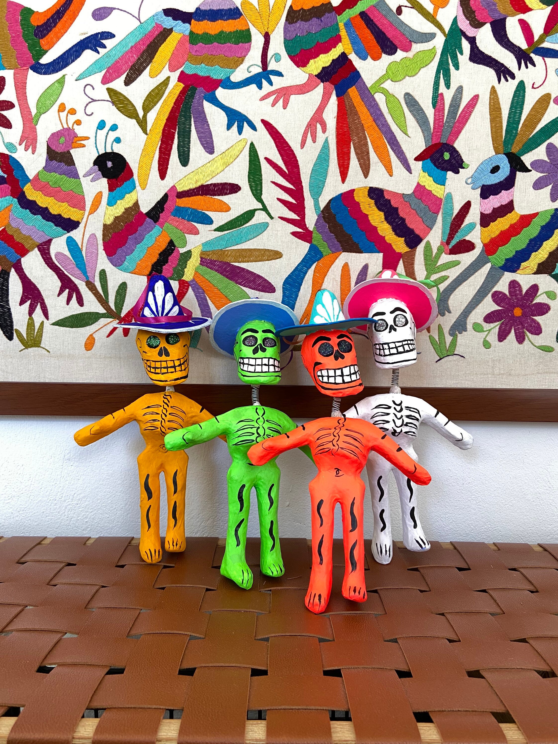Mexican skeleton paper mache Mexican folk art day of the ...