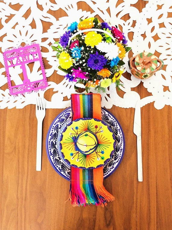 Papel Picado Table Runner, Mexican Table Runner, Fiesta