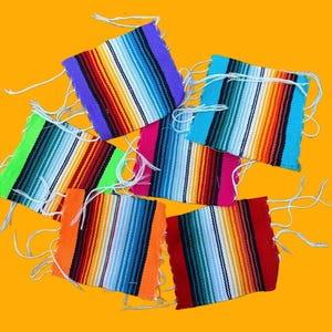 Serape coaster, Mexican coaster, mini sarapes, Mexican kitchenware