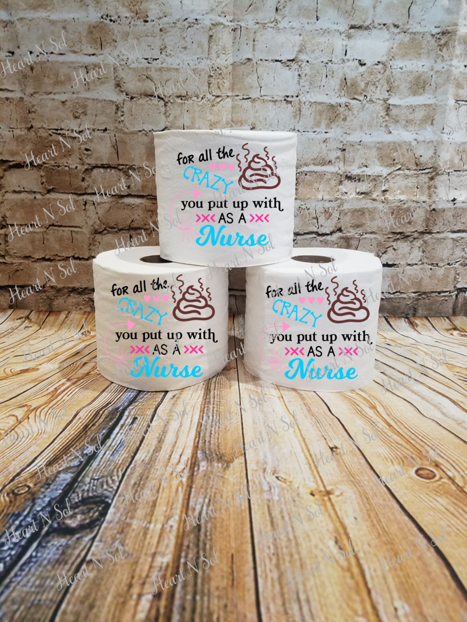 Nurse Toilet Paper Crazy Poop Gag Gift White Elephant Etsy