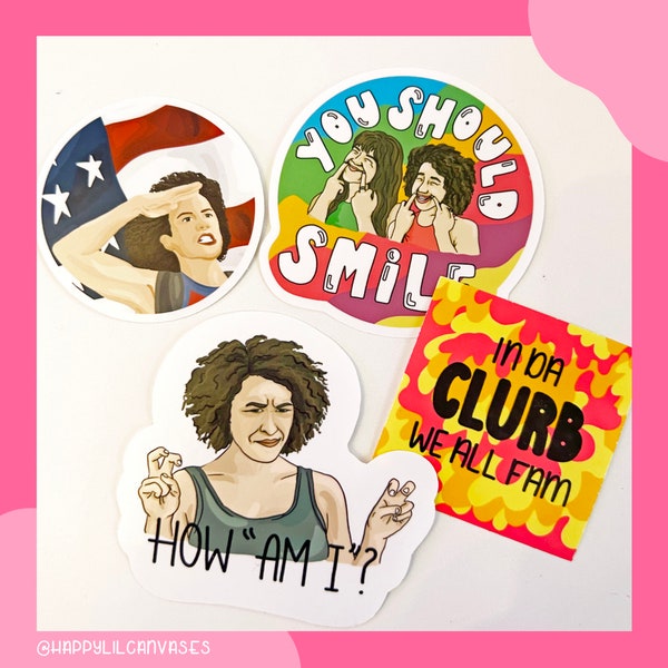 broad city stickers, ilana "how am i" broad city sticker, yas kween decal, ilana and abbi fan gift, yas queen stickers