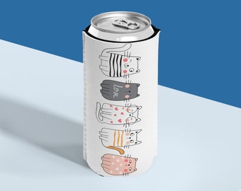 Kitty Cat themed Selzer Slim Can Cooler