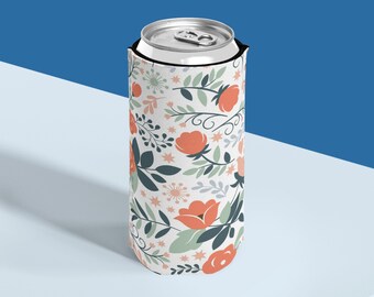 Slim Can Selzer Koozie Like Cooler mit Blumenmotiv