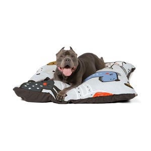 Silly Cartoon Dogs Patterned Pet Bed, Cute Puppy Patterned Cushion, Dog Lover Gift, Animal Print Pet Mattress, Washable Plush Dog Bed, Cozy