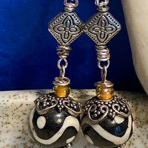 African bead earrings