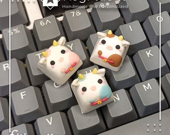 Vaca Keycap artesanal inspirada