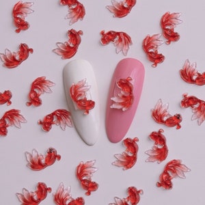 koi fish nail charm