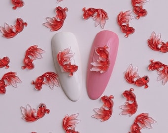 koi fish nail charm