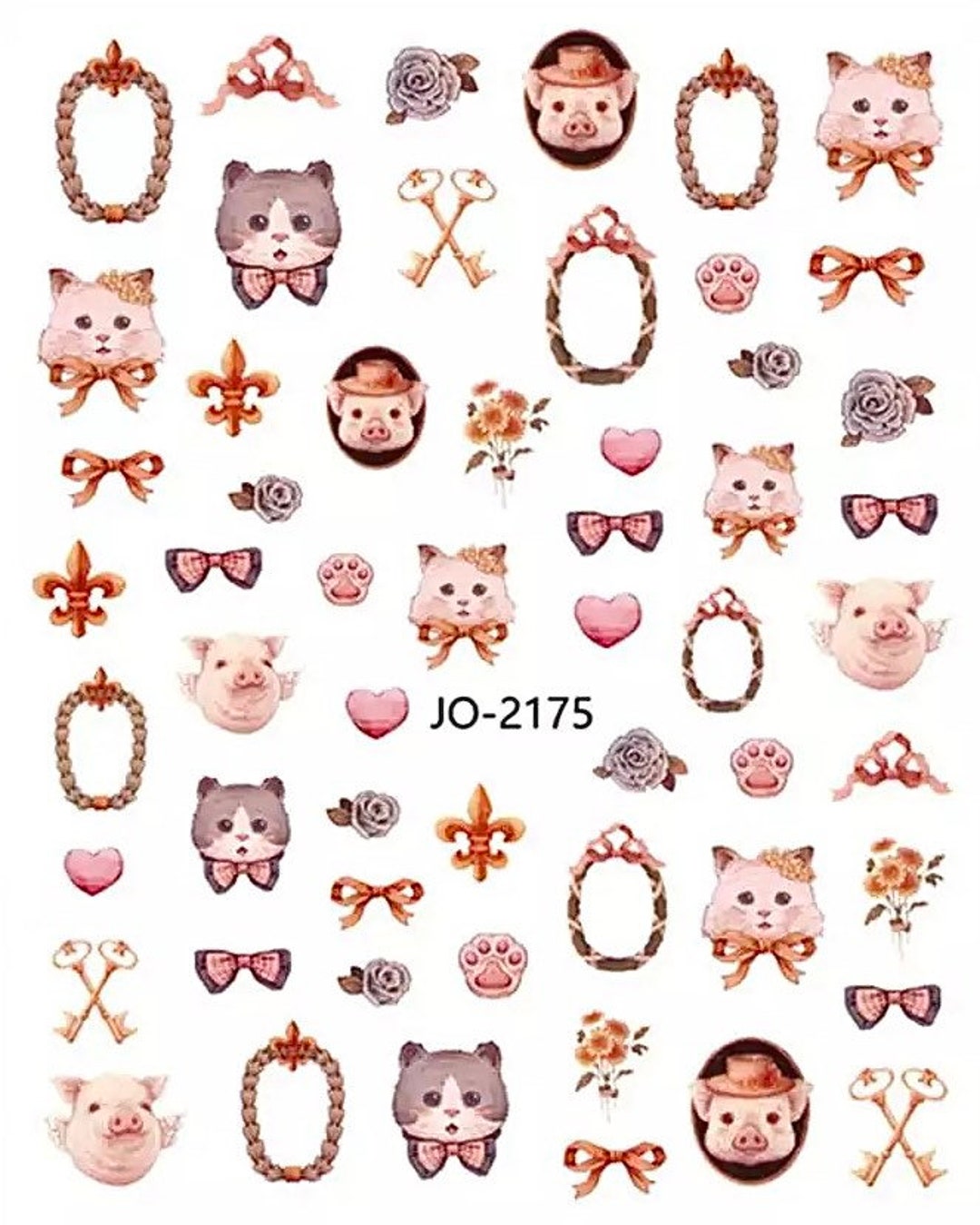 Cottagecore Animal Nail Stickers Etsy