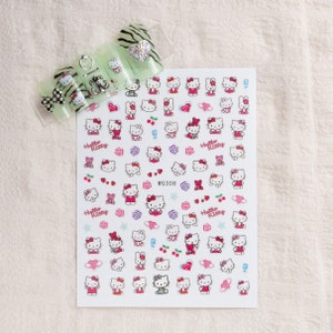 Pegatinas para uñas de gatitos kawaii