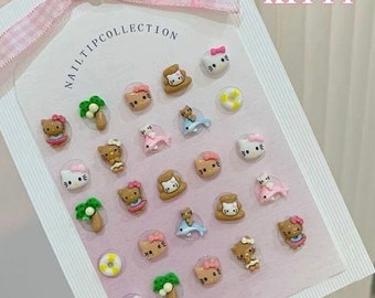 Hot summer Kitty nail charms