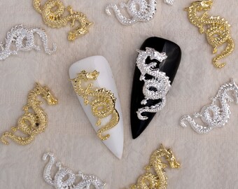 Intricate dragon nail charm