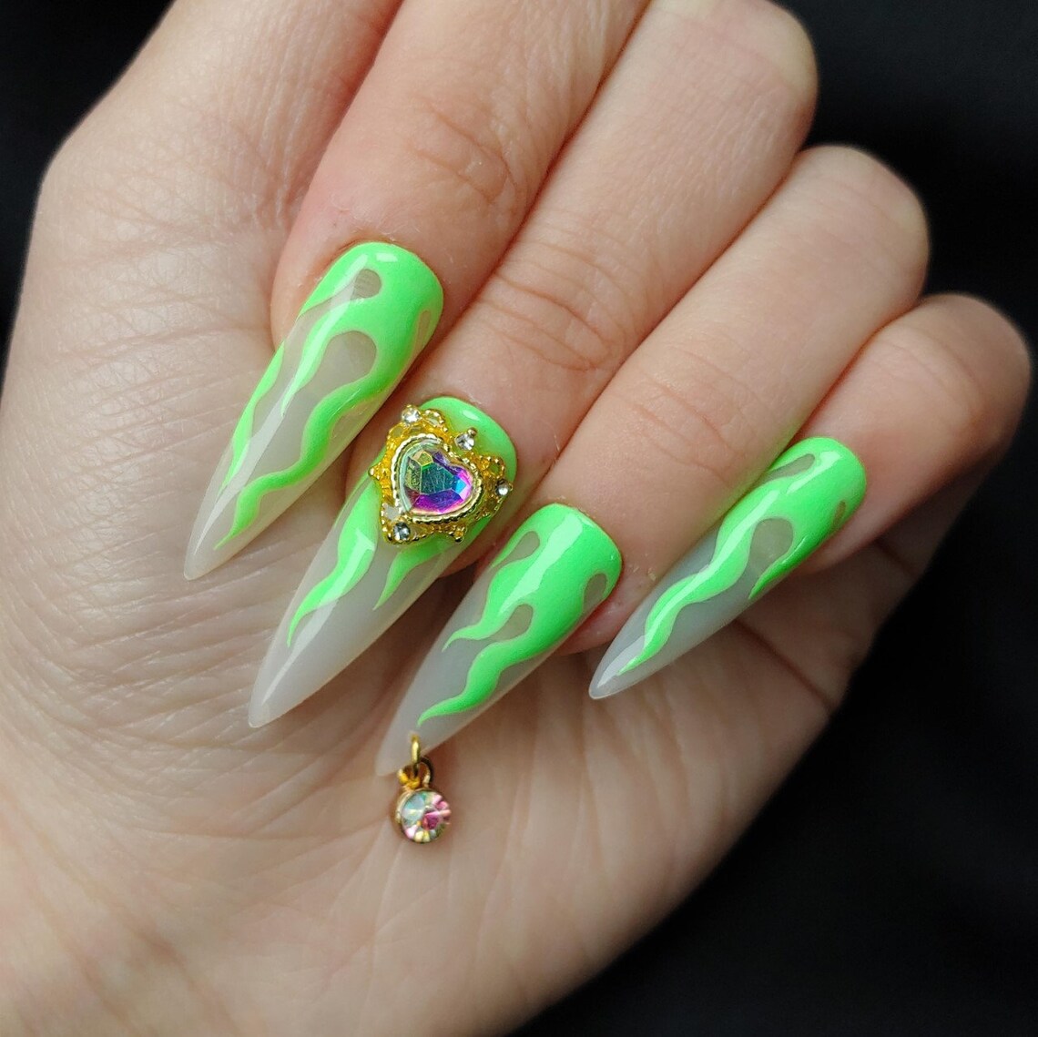 flame stilettos