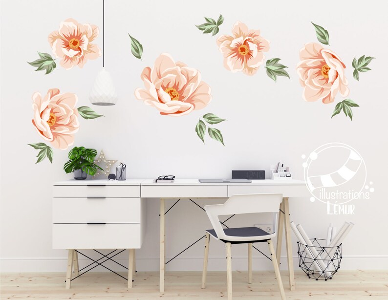 Rose MuralDécoration SauvageVintageAppliqués Adhésif MurauxVinyle Fleur 8ZPkXwNn0O