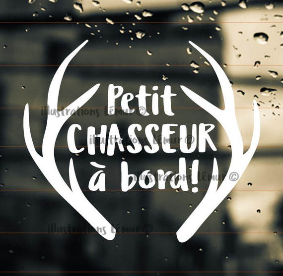 Autocollant Pare Brise Voiture Petit Chasseur A Bord Future Etsy