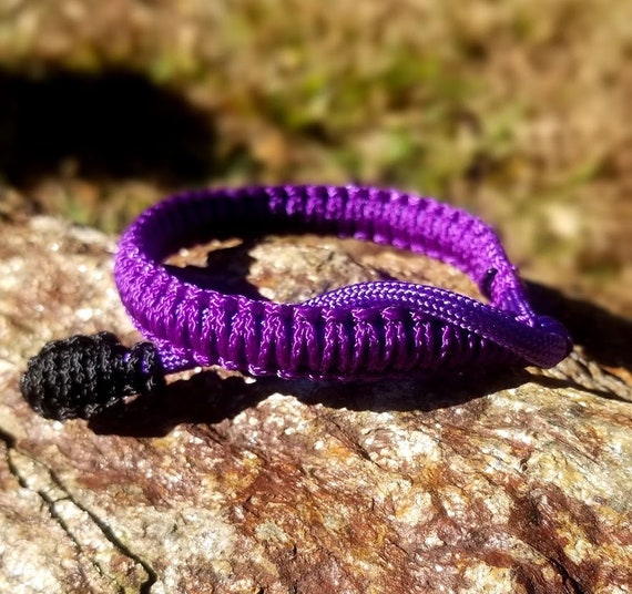 Thin Line Fishtail Woven Paracord Survival Bracelet Tactical Stitched Fishtail Micro Cord
