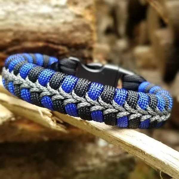 550 Paracord Survival Bracelet Tactical Fishtail Woven Fishtail Stitch Micro Cord Thin Line