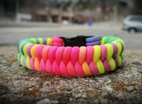 Tie Dye Rainbow Theme 550 Paracord Survival Bracelet Tactical