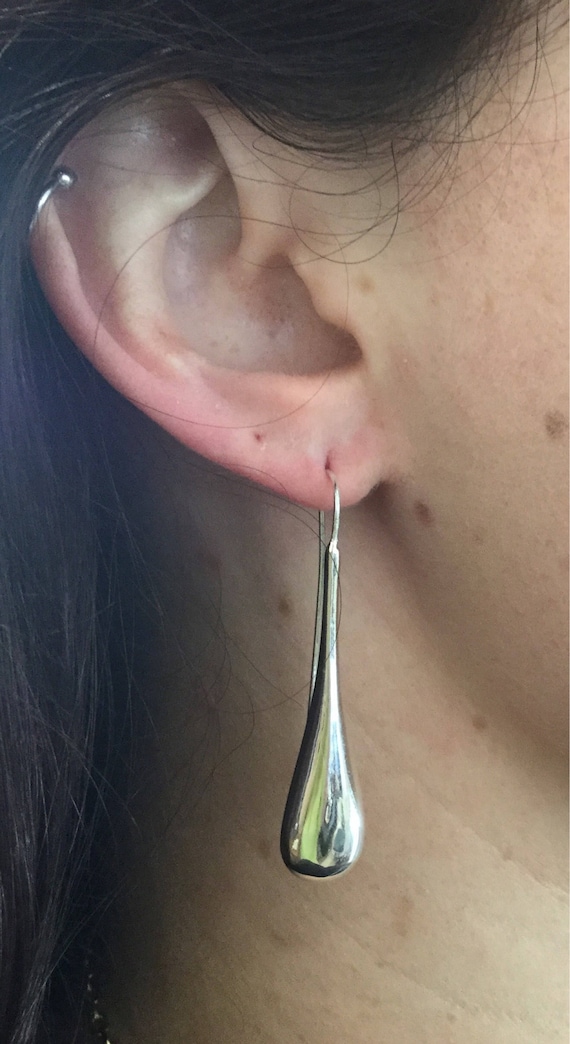 Sterling Silver Pear Drop Earrings | Midwife Balance