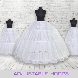 Ball Gown Wedding Petticoat Bridal Underskirt Crinoline 8 Hoop Tulle Puffy  Undergarment Slip Wedding Dress Quinceanera Accessory - Petticoats -  AliExpress