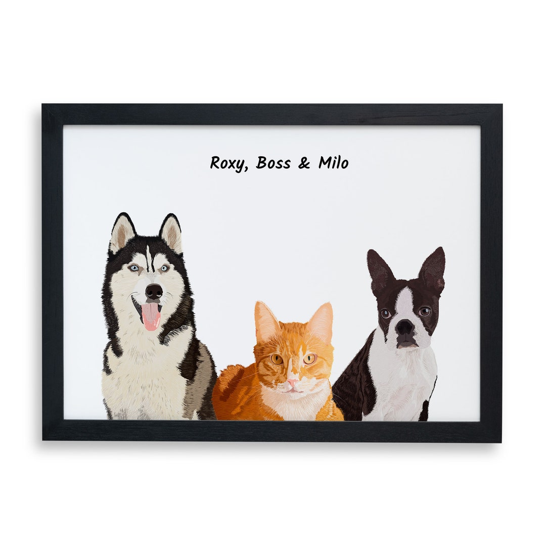 Custom Pet Portrait Watercolor Pet Painting Pet Portrait Custom Dog