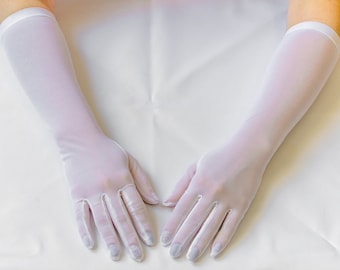Long gloves, white wedding gloves, bridal gloves, elbow gloves, long gloves 10