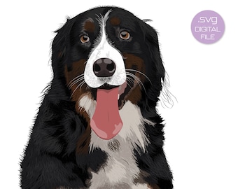 Cartoon Dog Portrait | Custom Pet Portrait Dogs Drawing from photo | High Detail Illustration | Digital download