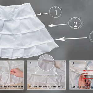 Short Petticoat Hoop Skirt for Cosplay Dress Crinoline Petticoat Lolita Petticoat image 8