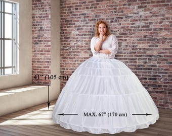 Wedding Crinoline Plus Size | Hoop Skirt Large | Ball Gown Skirt | Crinoline Skirt | Petticoat Skirt | Crinoline Petticoat | Petticoat