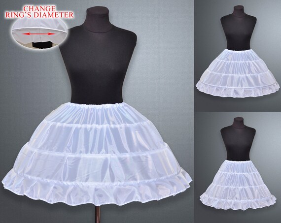 3 Hoops Short Lolita Petticoat Crinoline Hoop Skirt Wedding Etsy