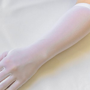 Long gloves, white wedding gloves, bridal gloves, elbow gloves, long gloves 10 image 3