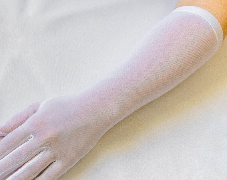 Long gloves, white wedding gloves, bridal gloves, elbow gloves, long gloves 10 image 3