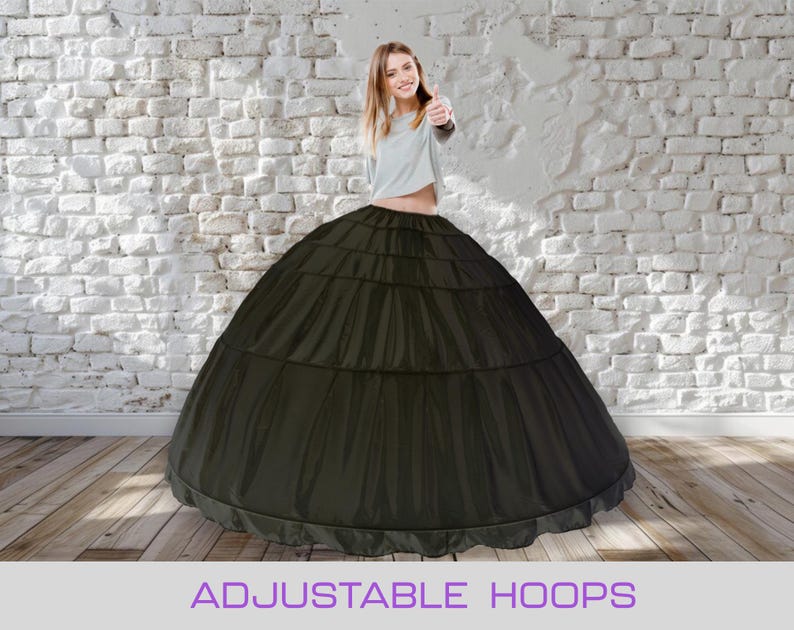 Wedding Crinoline | Hoop Skirt | Ball Gown Skirt | Crinoline Skirt | Petticoat Skirt | Crinoline Petticoat | Underskirt Petticoat Black