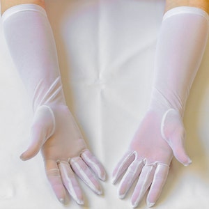 Long gloves, white wedding gloves, bridal gloves, elbow gloves, long gloves 10 image 2