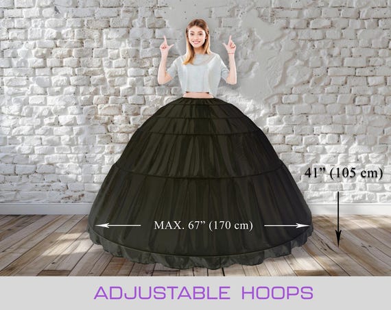 blue dress for baby girl Black Petticoat Midi Skirt Black / 2XL-3XL main image 1