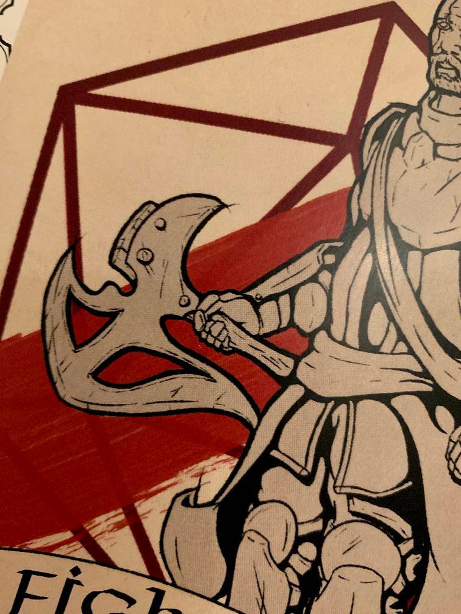 D&amp;D Fighter A6 Fine Art Postcard Print - Etsy