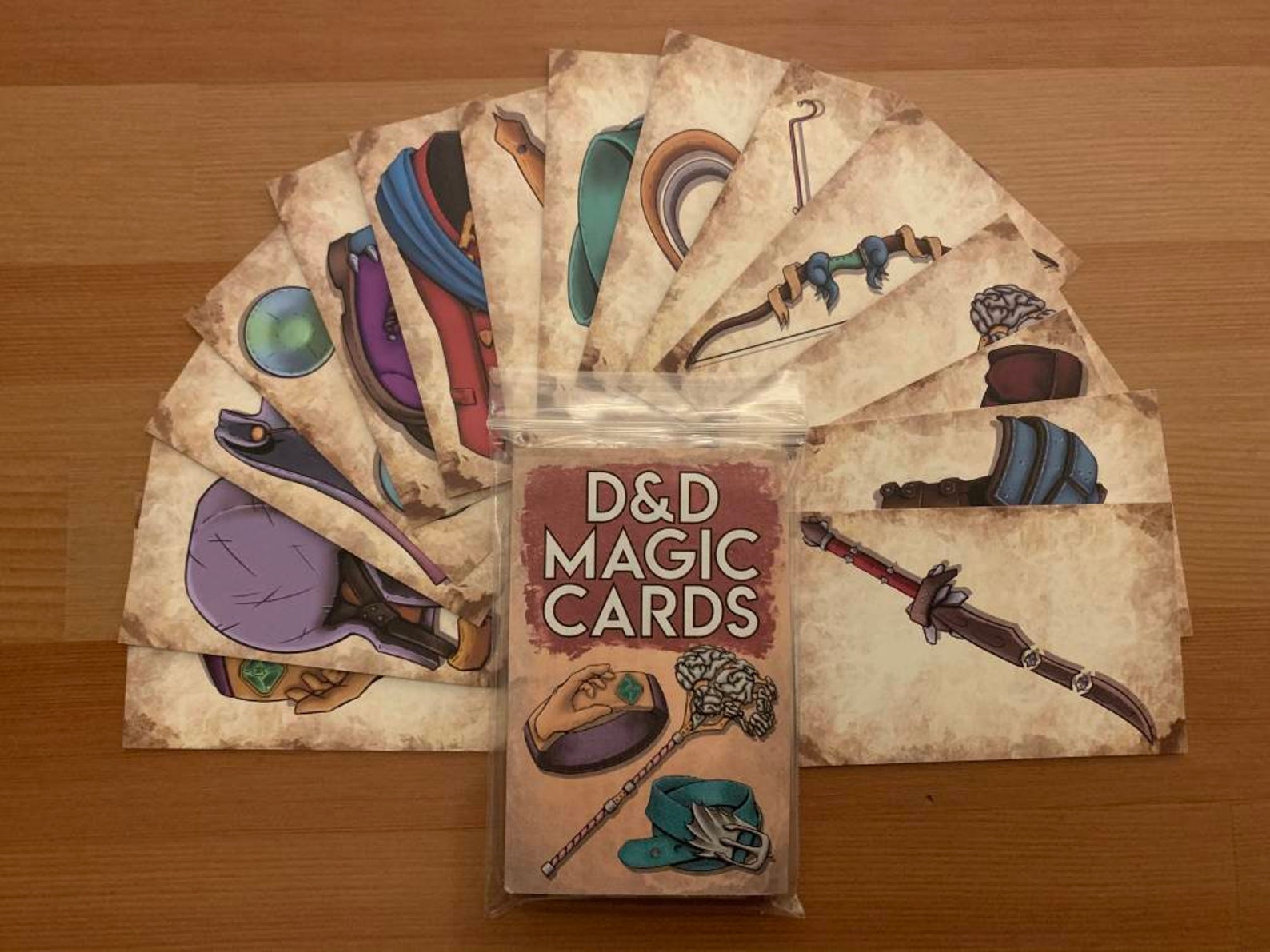 D&D Magic Item Card Set Full Colour Print 15 Enchanted Etsy