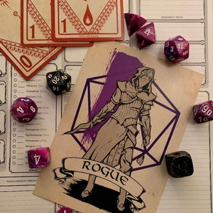 D&D - Schurke - A6 Fine Art Postkarte Druck