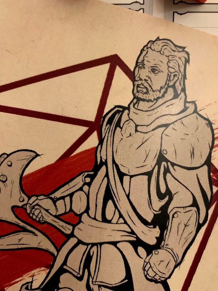 D&amp;D Fighter A6 Fine Art Postcard Print - Etsy