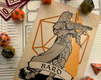 D&D - Bard - A6 Fine Art Postcard Print